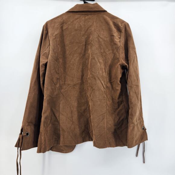 Fiorlini International Women's Size Large Suede Jacket Brown - Picture 2 of 5